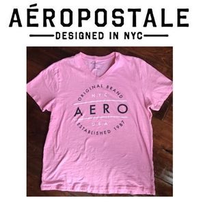 AÉROPOSTALE OrIginal Graphic T Pink AERO NYC 1987
